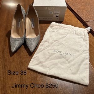 Jimmy Choo Abel Lag Lame Glitter Light Bronze Shoes
